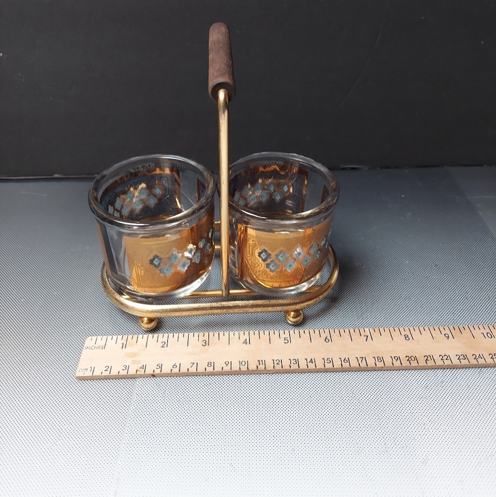 Culver original gold seville diamond glass jam jar